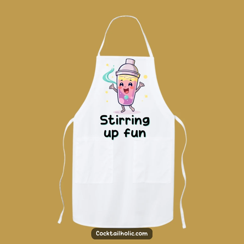 Funny Dancing Cocktail Shaker Apron - Swirling Liquid Bar Gift!