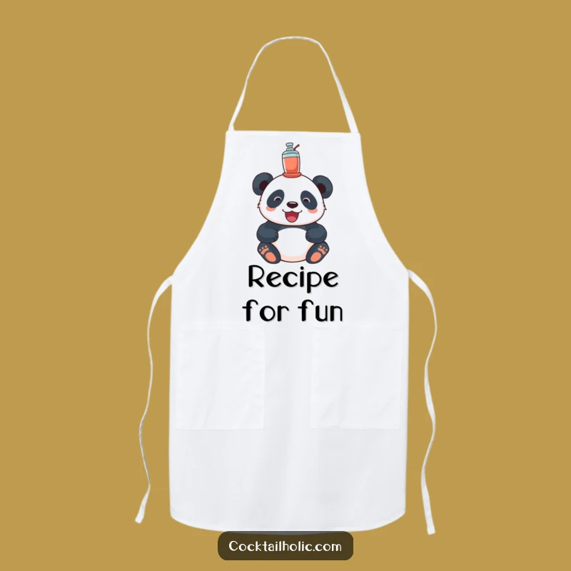 Funny Delighted Panda Cocktail Shaker Apron - Kitchen Cheer
