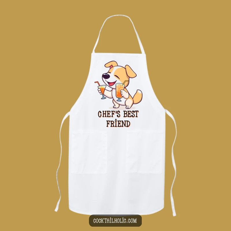 Funny Dog Cocktail Apron: Cook with a Wag, Perfect Funny Gift for Pet Chefs