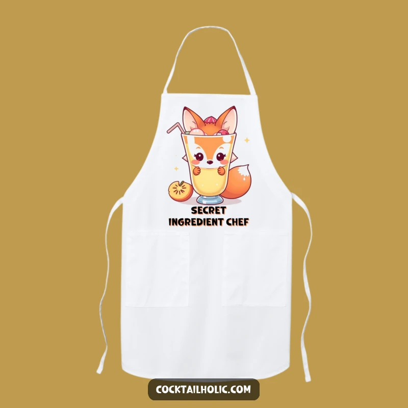 Funny Fox Apron: Cook with Mystery, Cocktail Fun Funny Gift