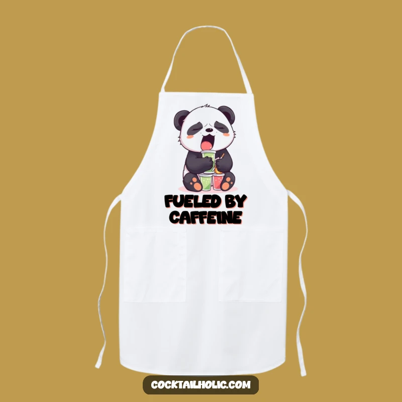 Funny Sleepy Panda Apron: Yawning Bear's Kitchen Humor, Unique Gift