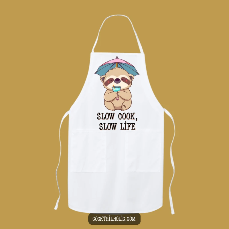 Funny Sloth Apron: Cook Up Laughs with this Cocktail Kitchen Funny Gift