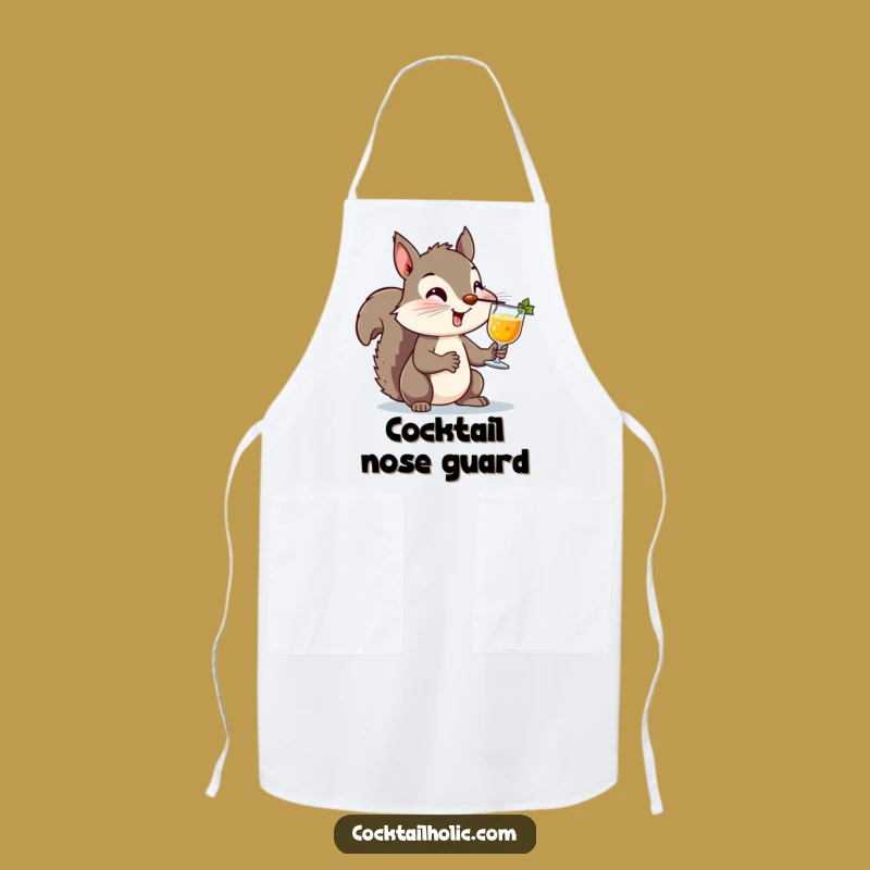 Funny Squirrel Cocktail Apron: Cook with Mischievous Flair & Humor
