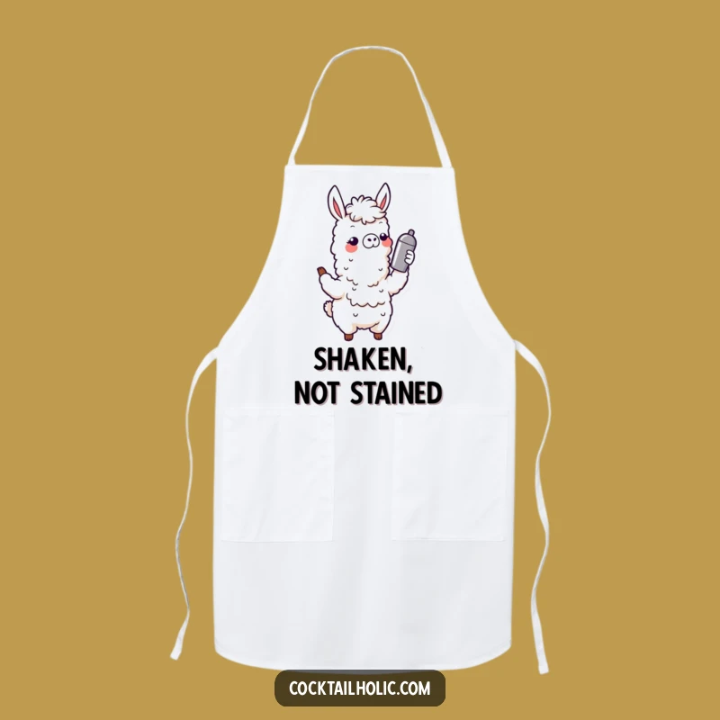 Funny Wobbly Llama Apron: Cook Up Fun with This Cocktail Shaker Design
