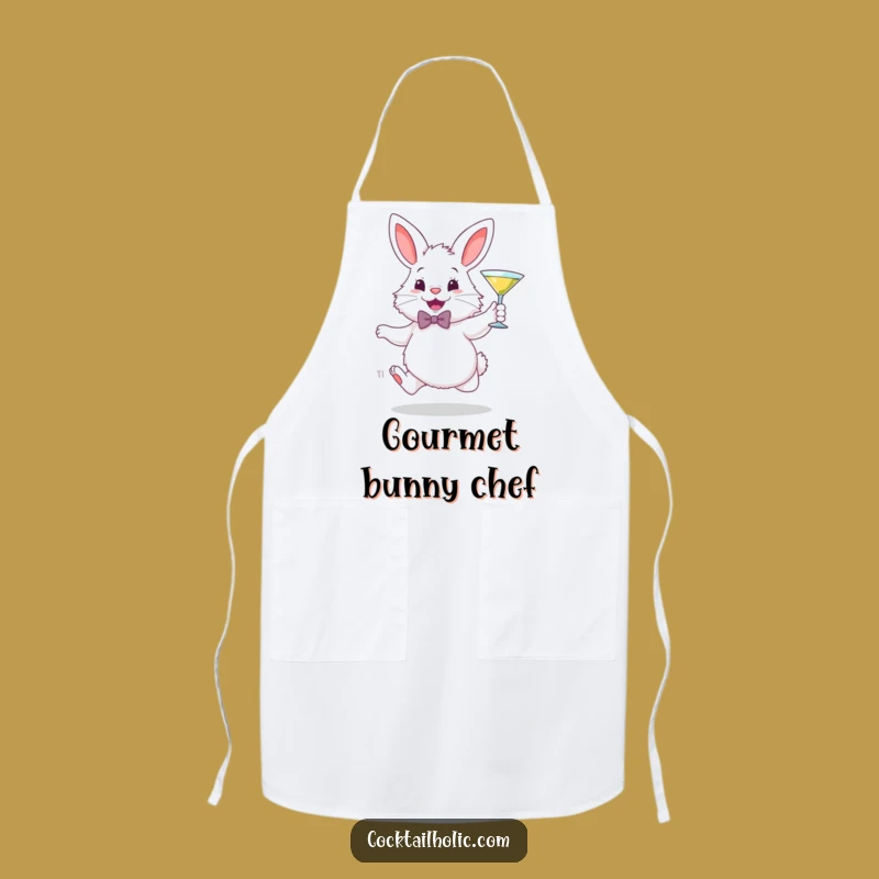Funny Martini Bunny Apron: Chic Hosting for Cocktail Parties Gift