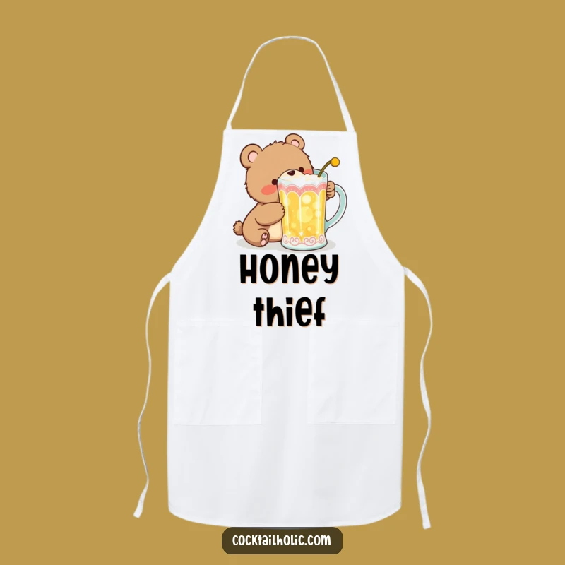 Funny Bear Cub Cocktail Apron: Cook with Playful Mischief!