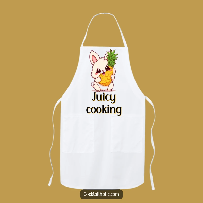 Funny Bunny Pineapple Apron: Cook with Cheer, a Hilarious Kitchen Gift!