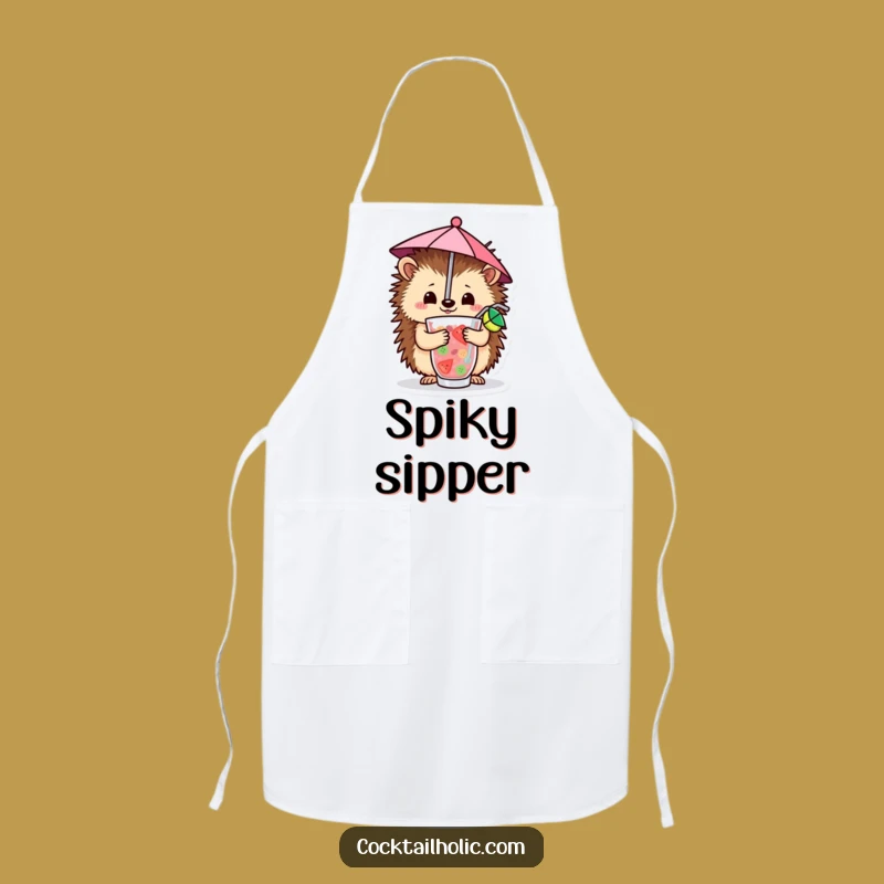 Funny Hedgehog Cocktail Apron: Cook with Tropical Cheer!