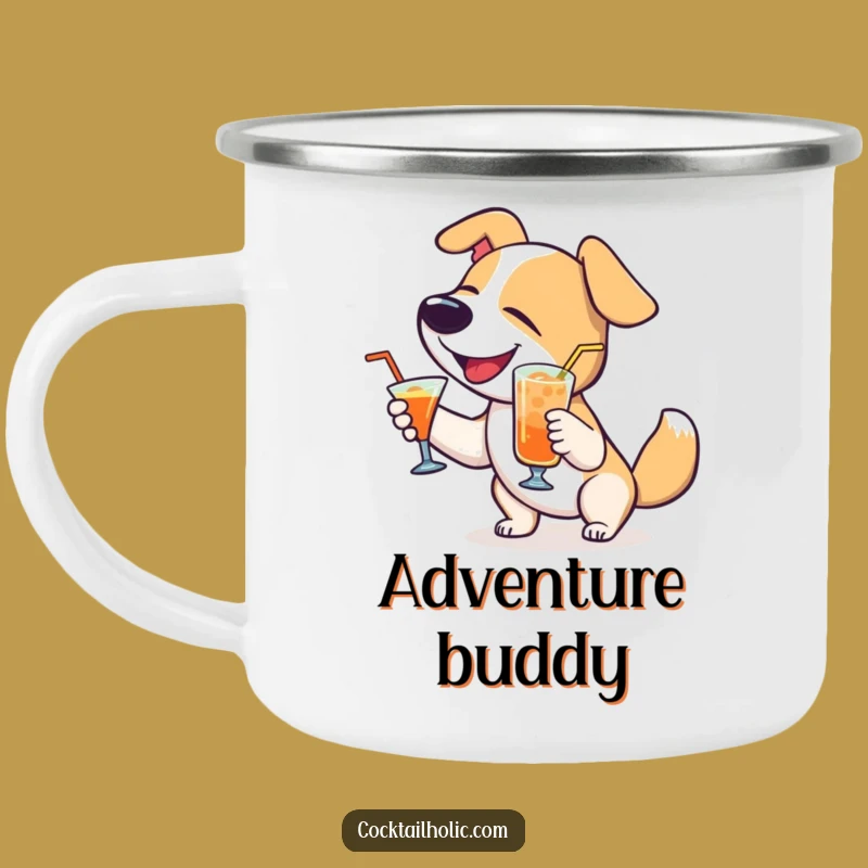 Funny Dog Cocktail Camping Mug: Adventure Buddy & Hilarious, Perfect Funny Gift