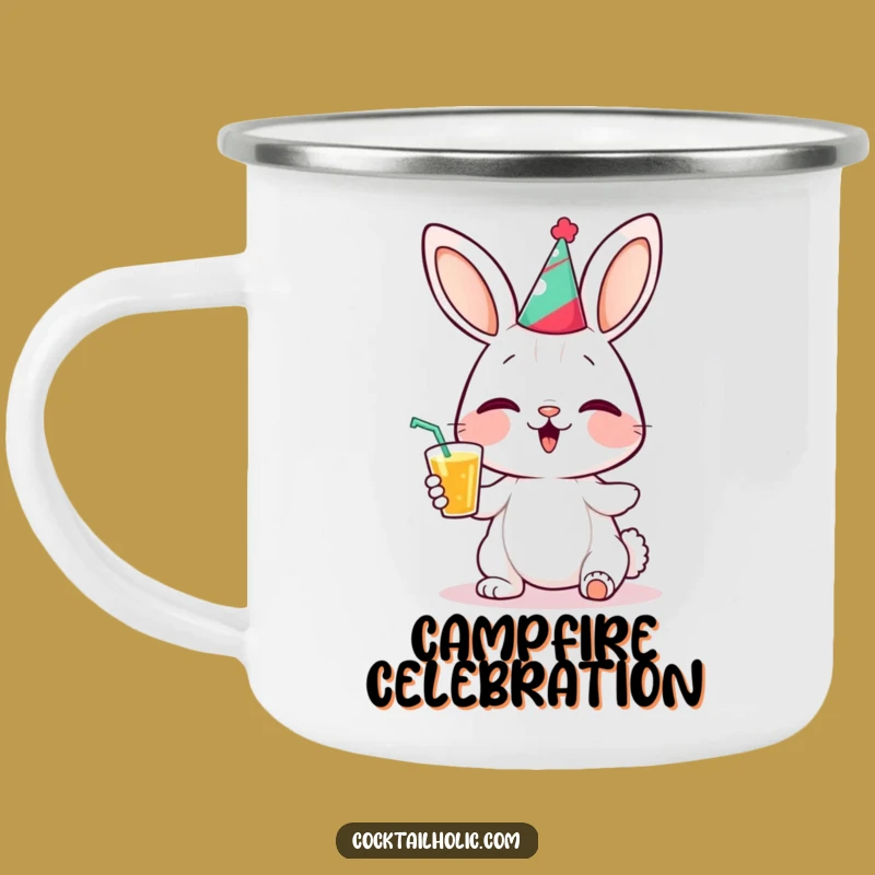Funny Bunny Party Camping Mug: Durable & Hilarious Outdoor Celebration Mug, Great Gift