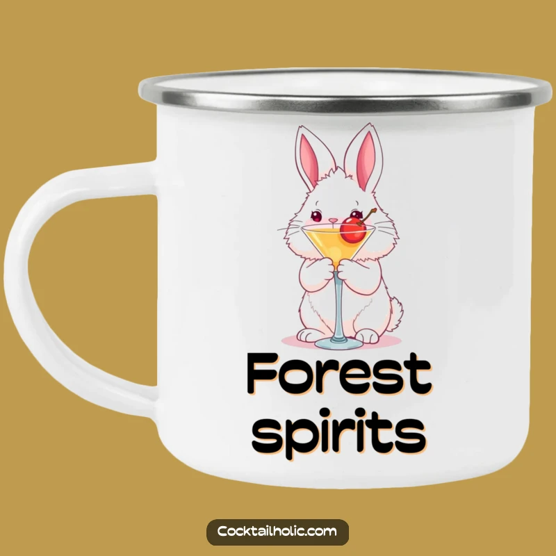 Durable Funny Bunny Martini Camping Mug: Sip Your Adventure Brew