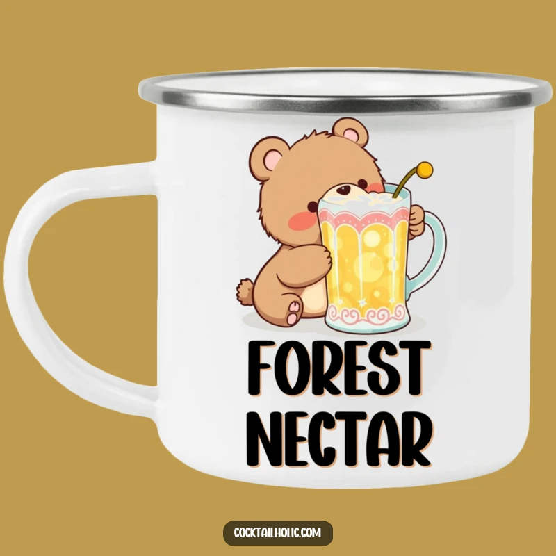 Funny Bear Cub Cocktail Camping Mug: Adventure & Mischief Brewed!