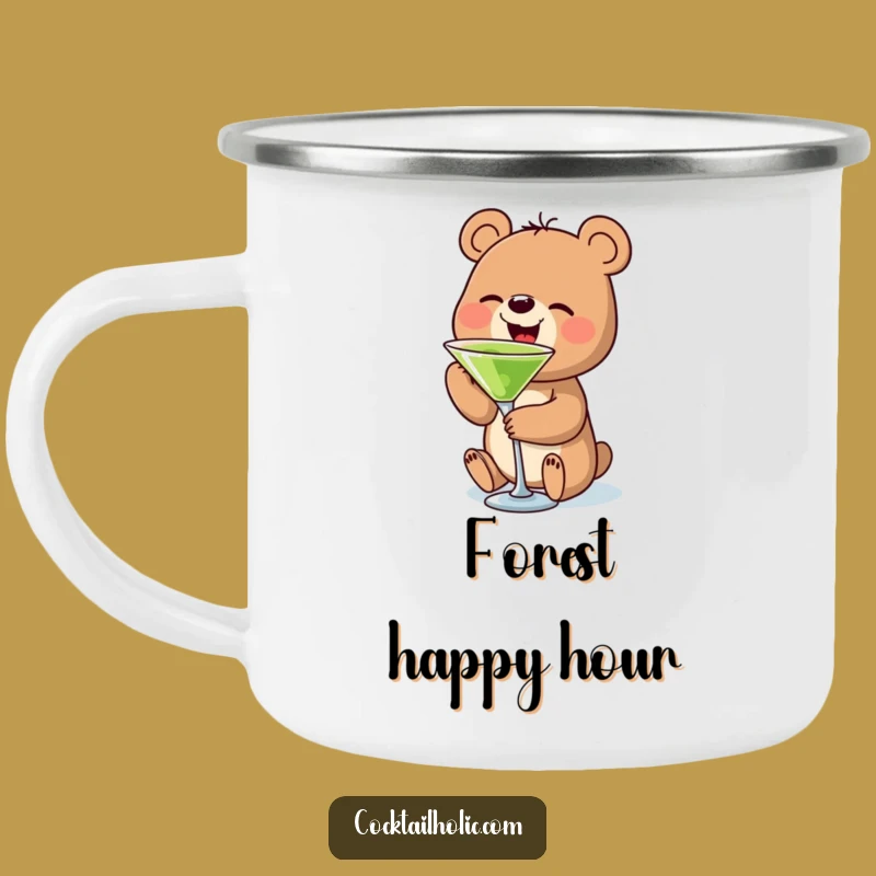 Funny Bear Martini Camping Mug: Durable & Hilarious Outdoor Cocktail Mug, Great Gift