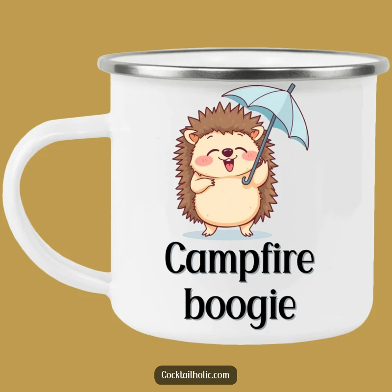Funny Hedgehog Dance Camping Mug - Outdoor Whimsy & Hilarious Gift