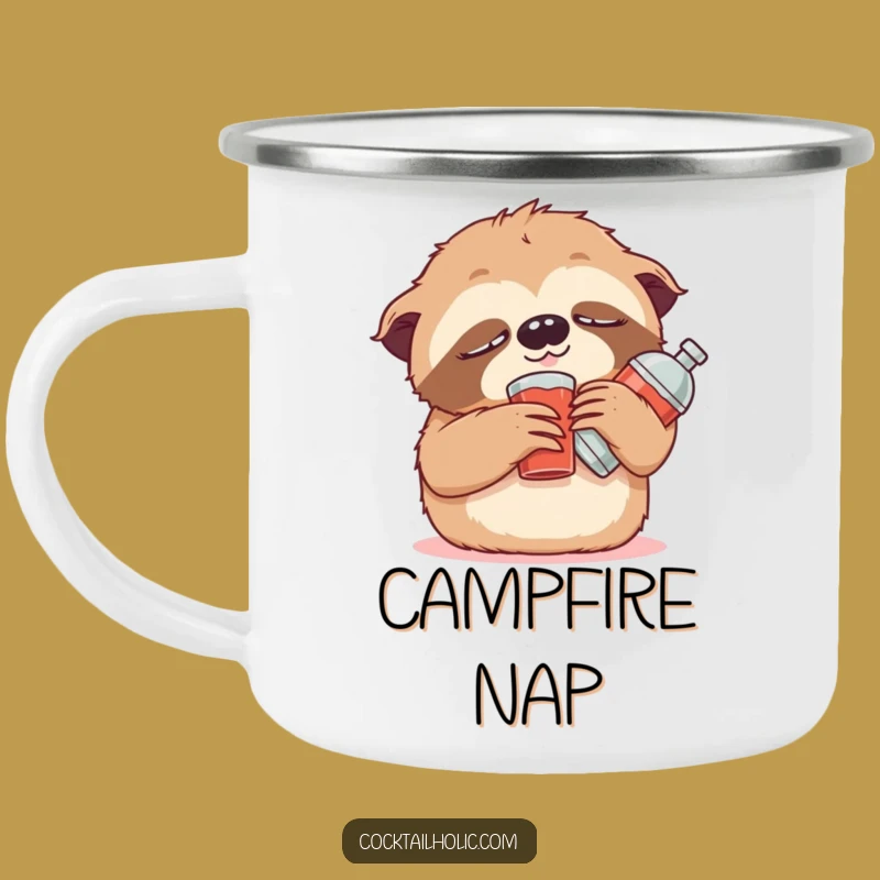 Funny Sloth Cocktail Camping Mug: Sip Slow on Your Adventures!