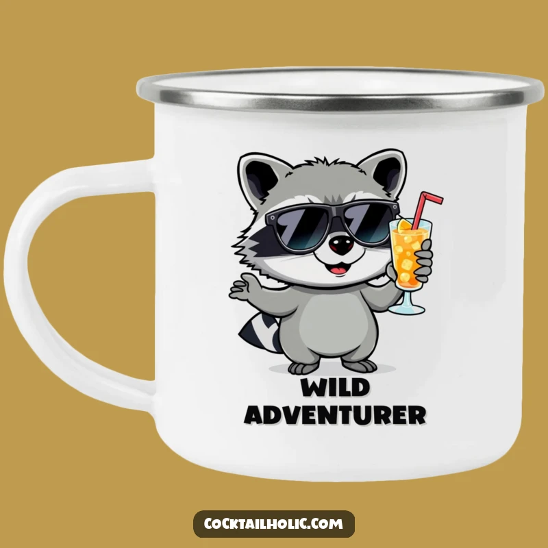 Funny Raccoon Camping Mug: Campfire Cocktails & Smirks - Great Funny Gift!