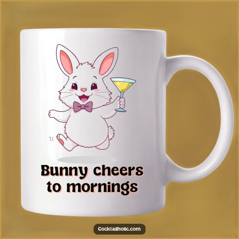 Funny Martini Bunny Mug: Cheerful Hop-tini Time for Celebration Gift