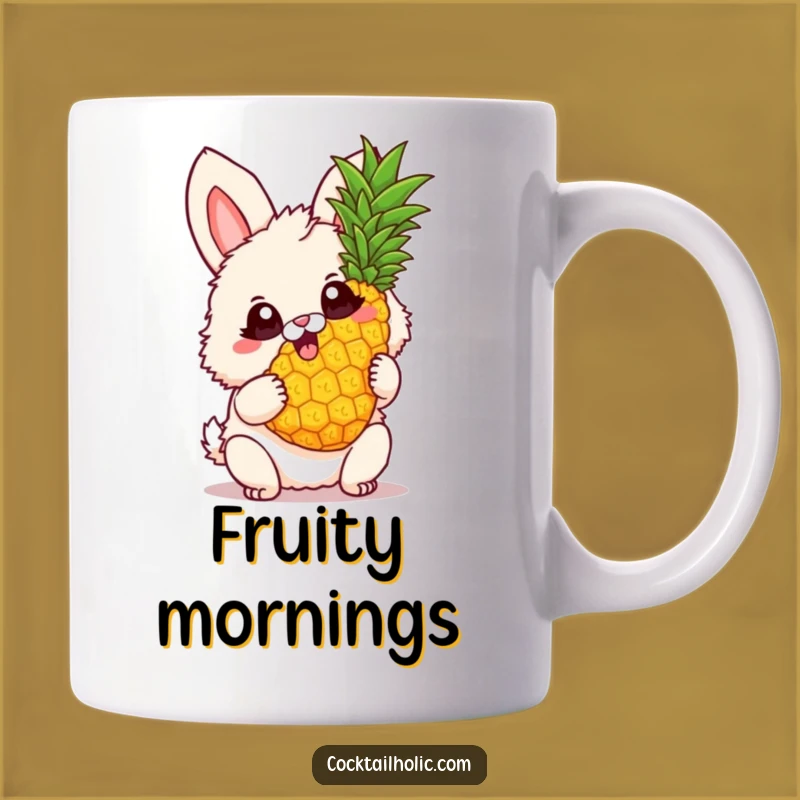 Funny Bunny Pineapple Mug: Exotic Fun and a Hilarious Gift for Tropical Lovers!