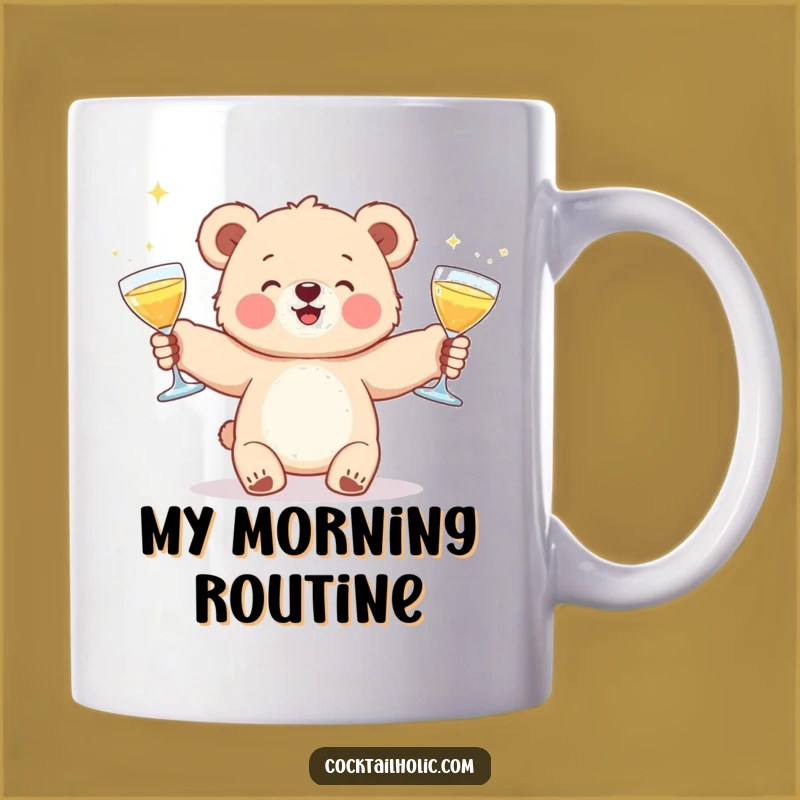 Funny Bear Cub Cocktail Juggling Mug - Hilarious Animal Gift for Party Lovers