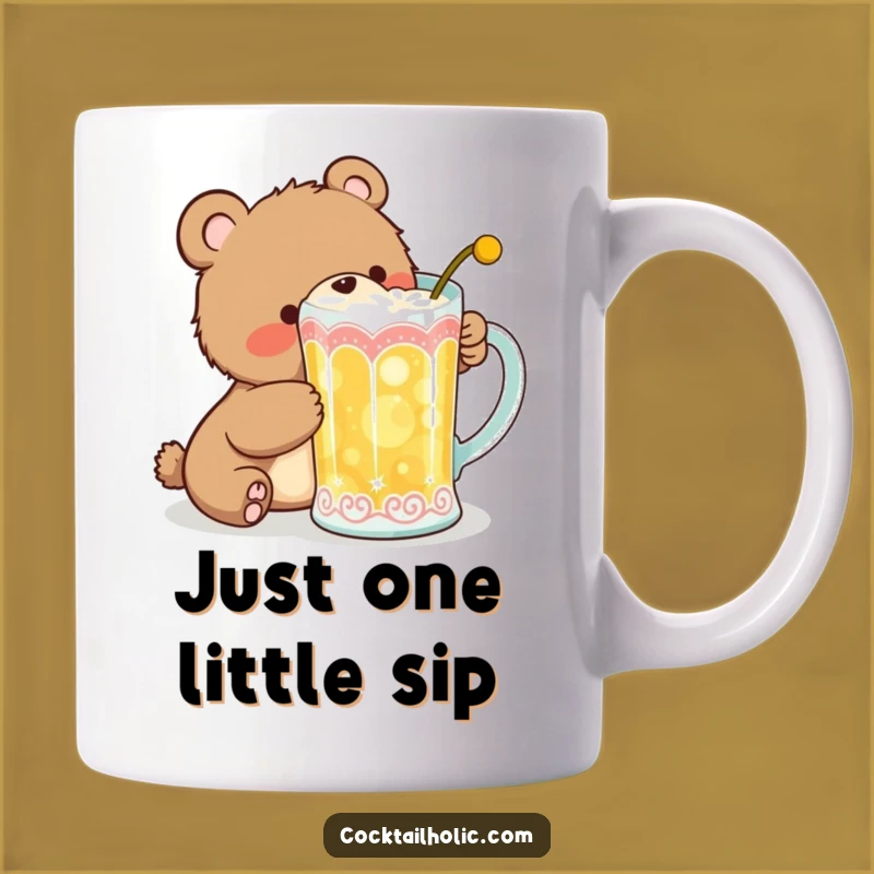 Funny Bear Cub Cocktail Mug: A Giggling Sip for Mischievous Mornings!