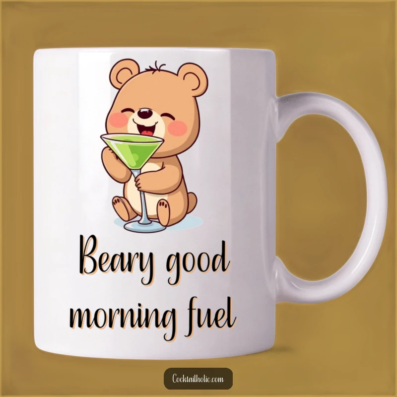 Funny Bear Sipping Martini Mug: Adorable & Hilarious Cocktail Gift for Him or Her