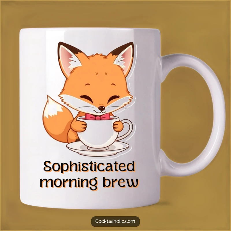Funny Fox Bow Tie Mug: Sophisticated Sips for Charming Moments!