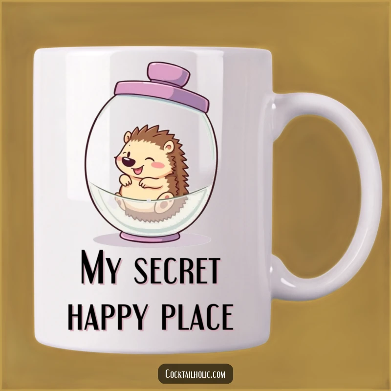 Funny Giggling Hedgehog Cocktail Shaker Mug - Hilarious Drink Fun Gift