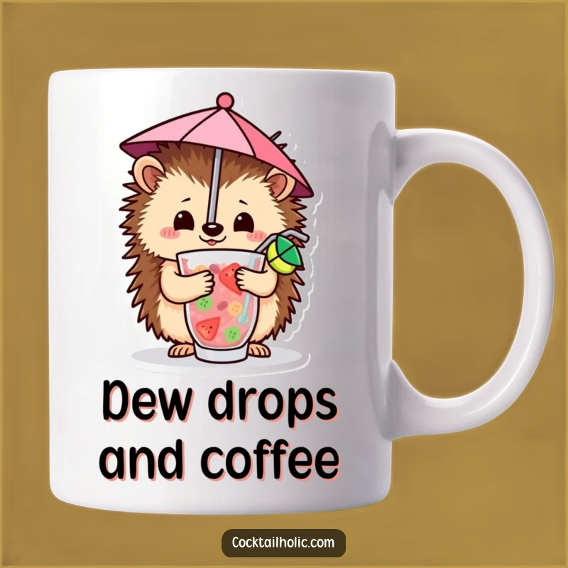 Funny Hedgehog Cocktail Umbrella Mug: A Cheerful Sip for Sunny Days!