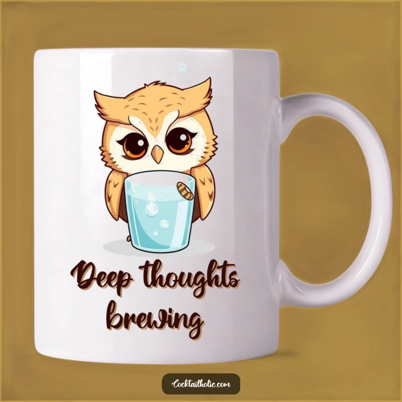 Funny Owl Drink Mug: Wise & Whimsical, Perfect Funny Gift for Curious Minds