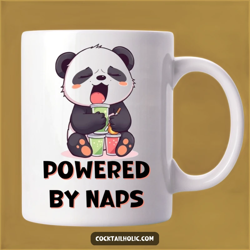 Funny Sleepy Panda Drink Mug: Yawning Bear's Chill Humor, Perfect Gift