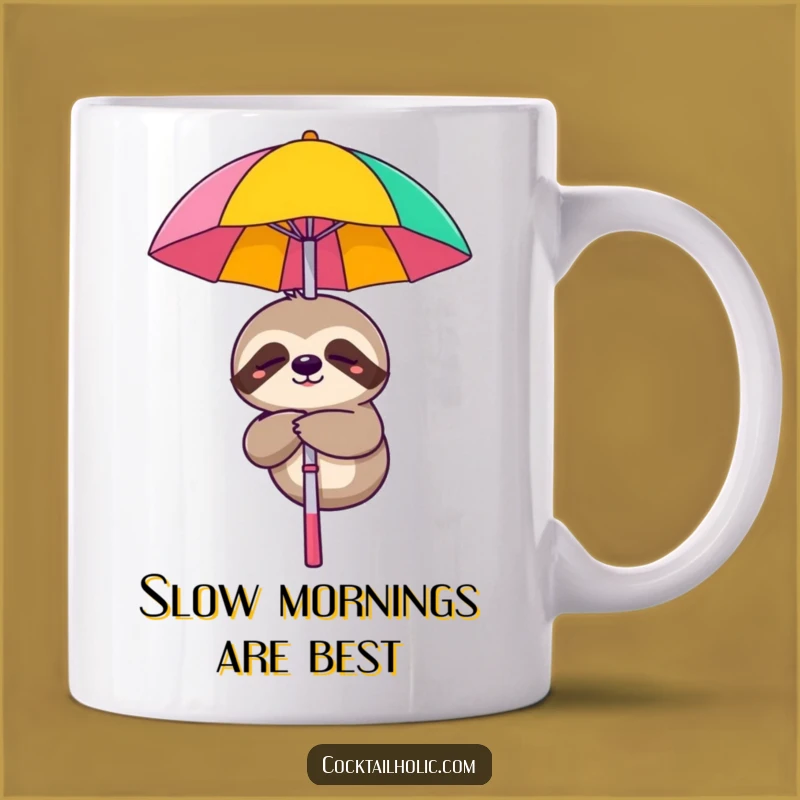 Funny Sleepy Sloth Mug: Relax and Sip in Slow-Motion Joy!
