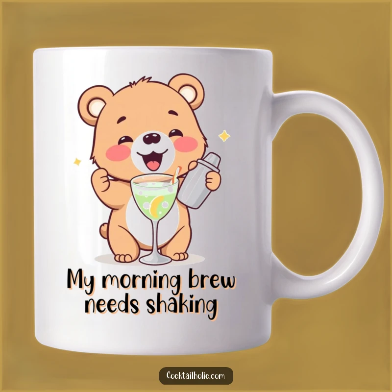 Funny Bear Cub Cocktail Shaker Mug: Perfect Funny Gift for Bartender Lovers