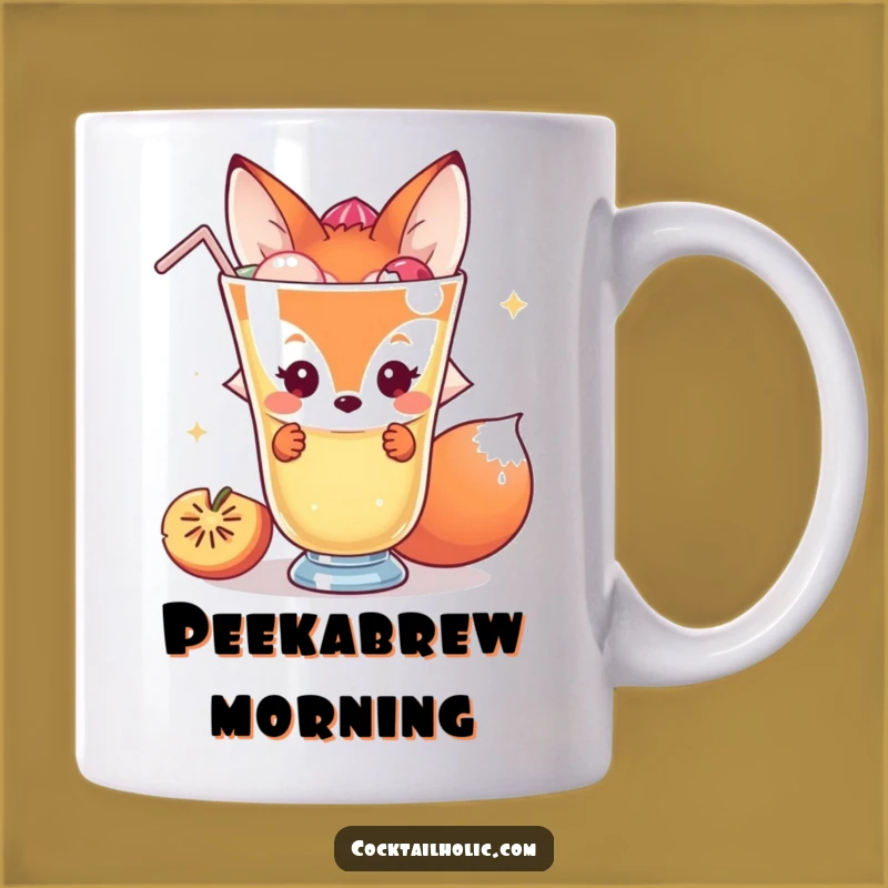 Funny Fox Cocktail Mug: Shy Sips Funny Gift for Cocktail Aficionados