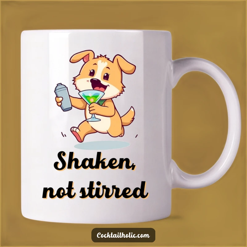 Funny Dog Cocktail Mug: Energetic Pup Funny Gift for Party Animals