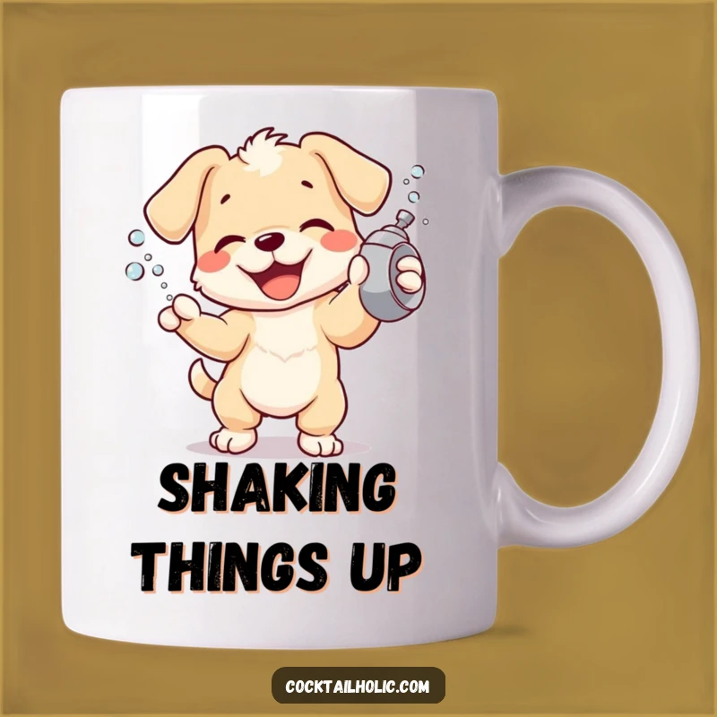 Funny Puppy Cocktail Mug: Joyful Shaking Design, Perfect Funny Gift for Dog Lovers