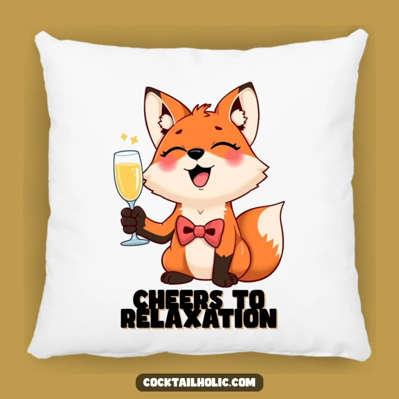 Comfy Funny Giggling Fox Pillow: Dapper Accent Decor, Cozy Gift