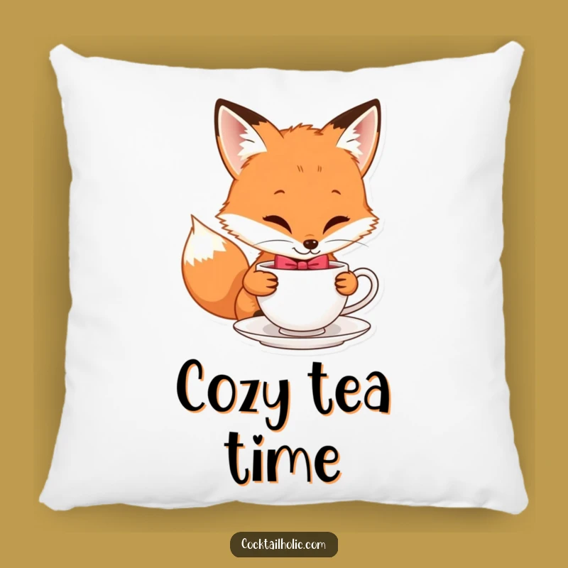 Funny Fox Bow Tie Pillow: Cozy Up with Sophisticated Charm!