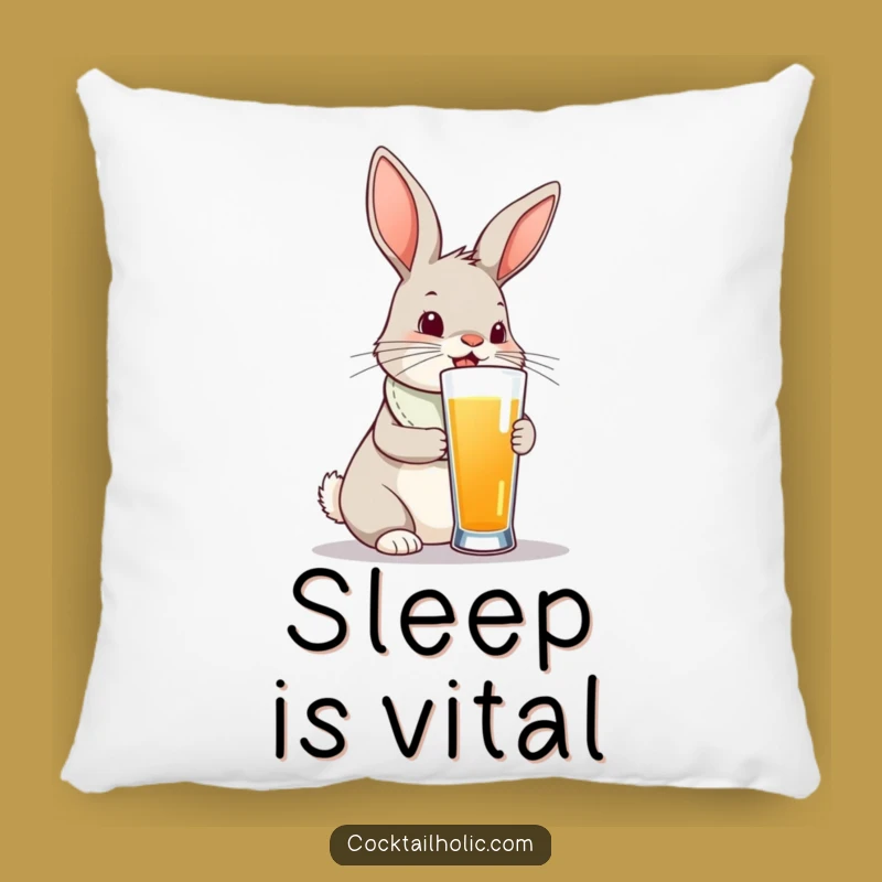 Funny Bunny Pillow: Cozy Tall Drink - A Delightful Funny Gift!