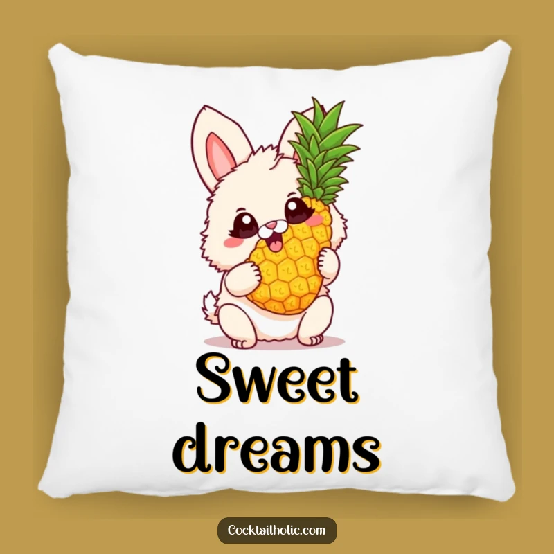 Funny Bunny Pineapple Pillow: Cozy Up with Tropical Joy and Humor Gift!