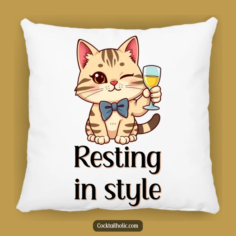 Funny Cat Pillow: Cozy Sophistication - A Delightful Funny Gift!
