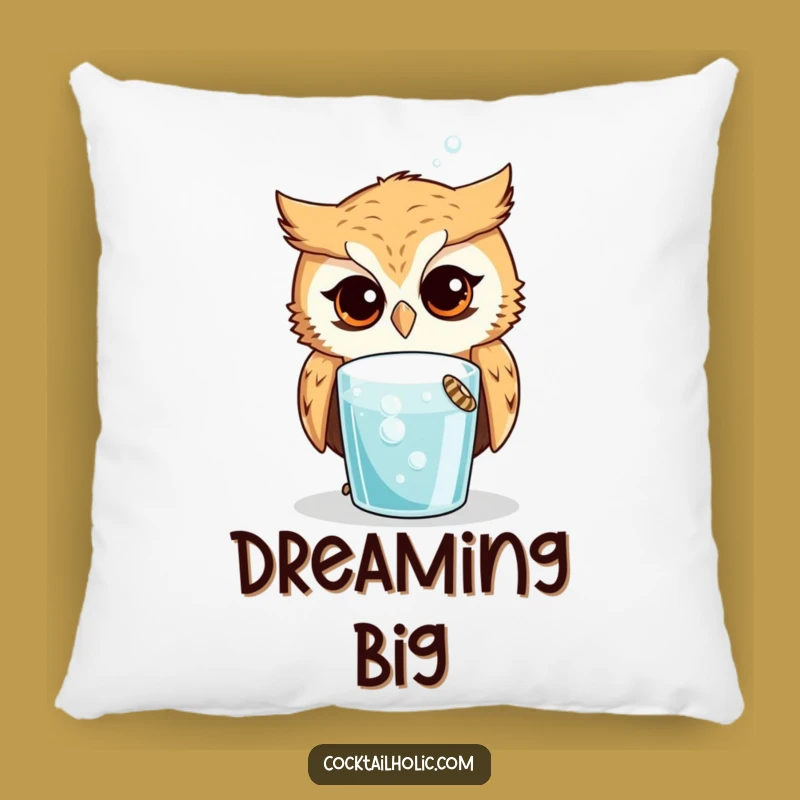 Funny Owl Drink Pillow: Soft & Thoughtful, Perfect Funny Gift for Comfort