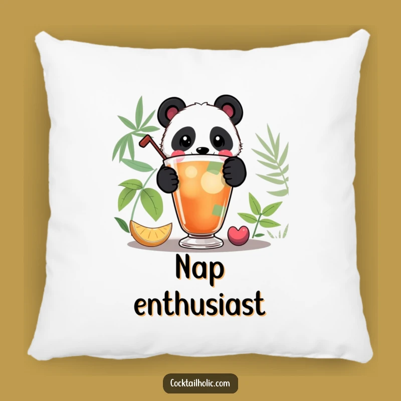 Funny Panda Cocktail Pillow: Soft & Hilarious Accent, Perfect Funny Gift for Comfort