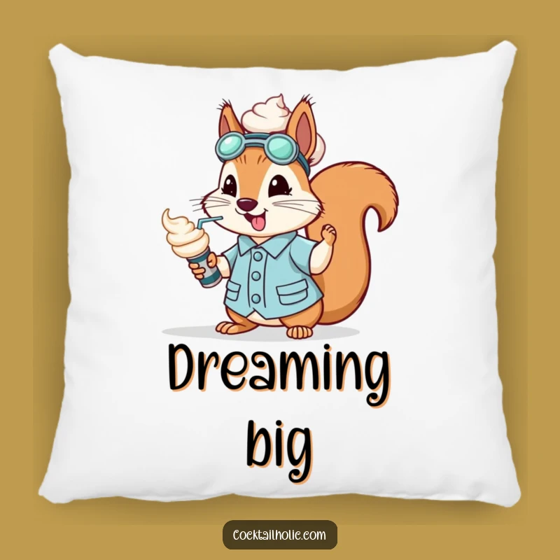 Funny Squirrel Pillow: Cozy Creamy Fun - A Delightful Funny Gift!