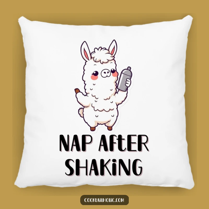 Funny Wobbly Llama Pillow: Cozy Up with Hilarious Cocktail Shaker Comfort