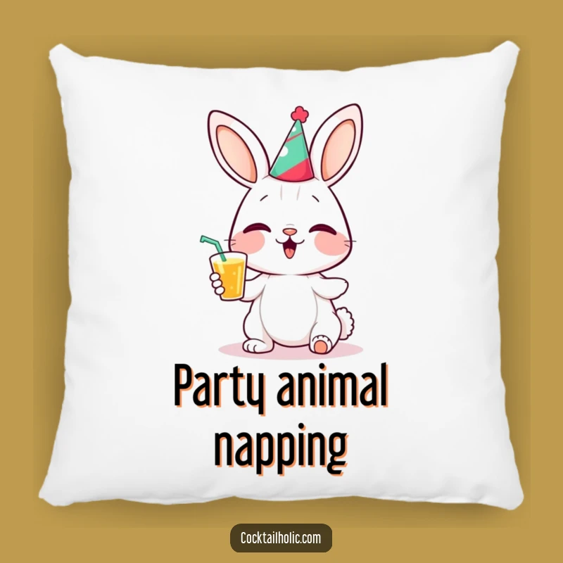 Cozy Funny Bunny Party Pillow: Soft & Hilarious Accent Pillow, Thoughtful Gift