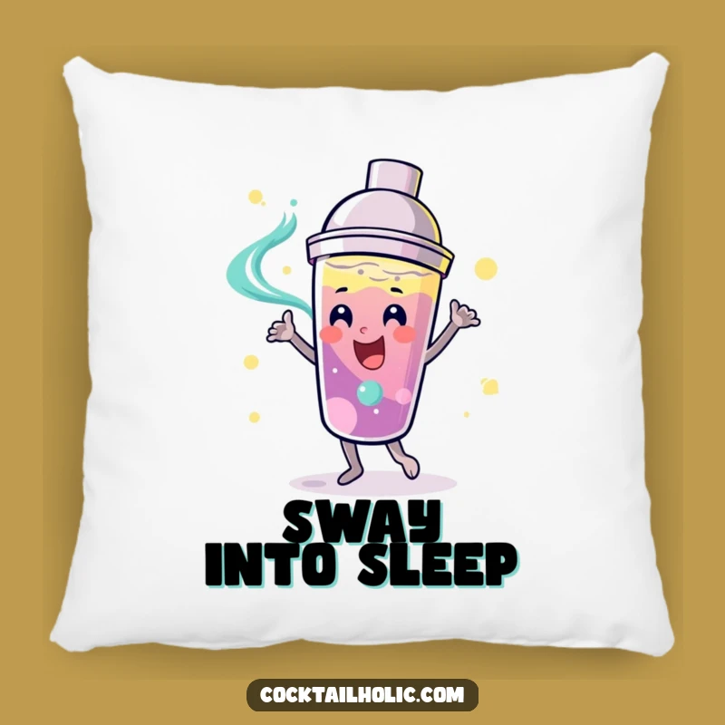Funny Dancing Cocktail Shaker Pillow - Swirling Liquid Cozy Gift!