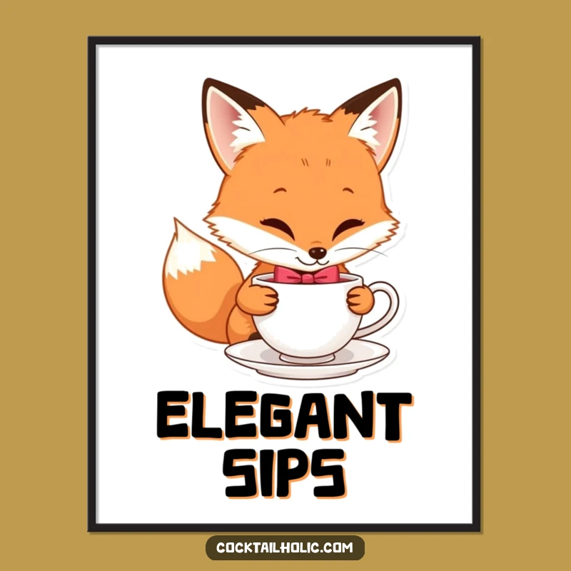 Funny Fox Bow Tie Digital Art: Instant Elegance for Your Walls!