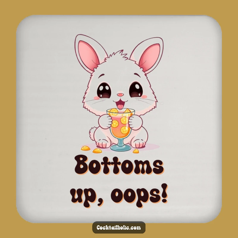 Funny Bunny Cocktail Spill Coaster: Protect Surfaces, Embrace Fun!