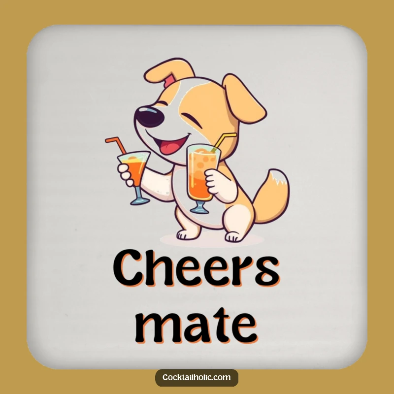 Funny Dog Cocktail Coasters: Protect Surfaces with Pawsitivity, Perfect Funny Gift Set