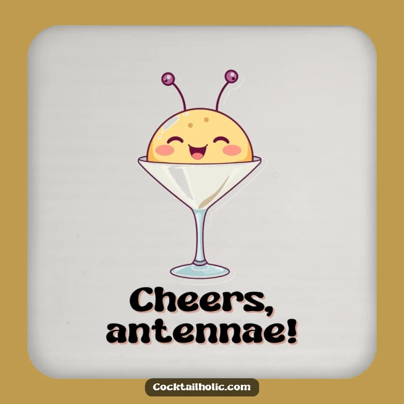 Funny Martini Creature Coaster - Happy Protection for Your Bar